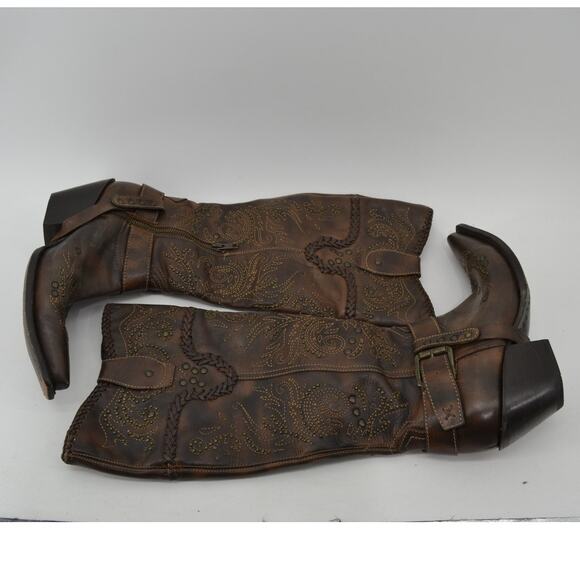 Corral Women's Sz 8.5 Whip Stitch Knee High Boots G1116 - Picture 13 of 15